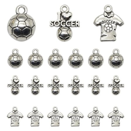 60 STK Ball Sports Charms Fodbold vedhæng Sport Series vedhæng