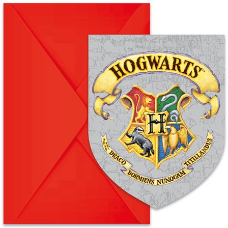 Harry Potter Hogwarts Inbjudningskort 6-pack
