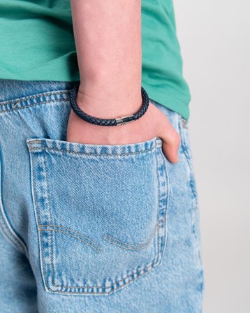 RYVLS Braided Bracelet Navy Smykker Dreng - Kids Brand Store
