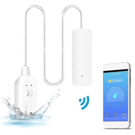 1. veden vuotohälytin, veden vuotoilmaisin, tulvahälytin, veden hälytin, langaton veden ilmaisin 60dB hälytyskellolla, push