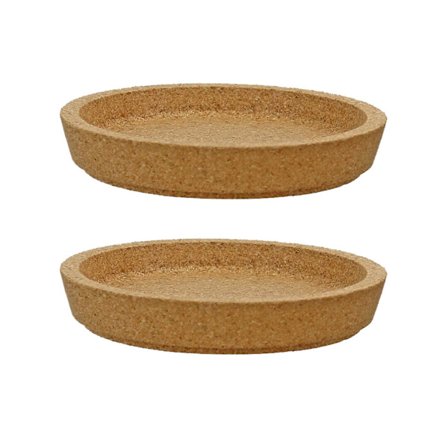 2 st Underlägg Rustik Värmeisolering Trä Rund Kork Underlägg För Hem