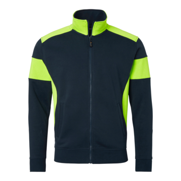 Sweatshirt Zip 223 Marin/Gul*
