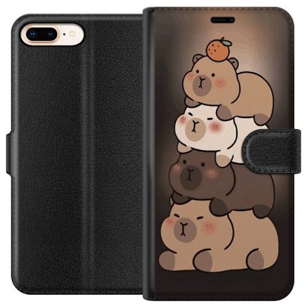 Kompatibelt Plånboksfodral till Apple Apple iPhone 7 Plus Capybara Kawaii Gullig Djur Figur