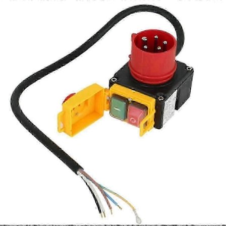 KOA7 Enhedsafbryder Maskinafbryder 380/400V 3 Fase med Kabel og Faseomskifter Inkl. Kombineret Nødstopklap