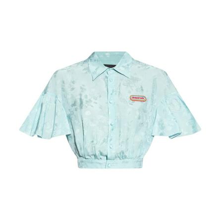 Dsquared2 Blouses , Blauw , Dames , Maat: S