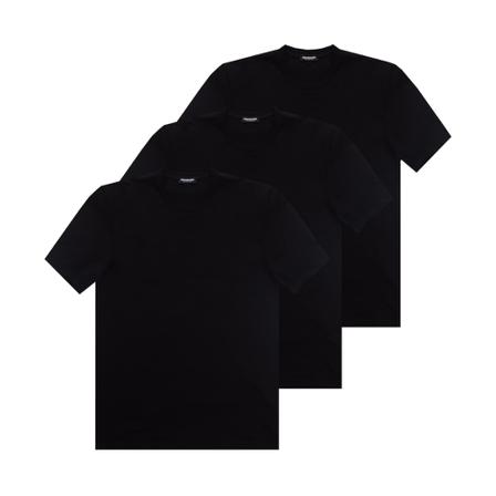 Dsquared2 Three-pack Cotton Crewneck T-shirt Sort, Herre T-shirts