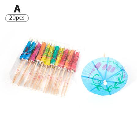 20-50st Multi Colored Paper Cocktail Paraply Mini Party Dri