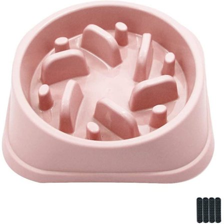 Långsam utfodring, halkfria matskålar, förhindrar skålförgiftning Kul för små och medelstora hundar