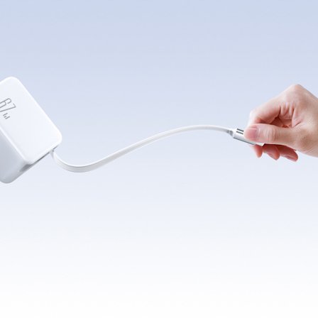 Joyroom GaN 67W Väggladdare med USB-C och inbyggd USB-C-kabel