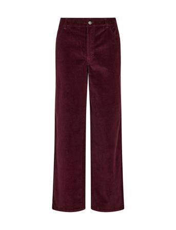 Sc-Ivalou Bottoms Trousers Straight Leg Burgundy Soyaconcept