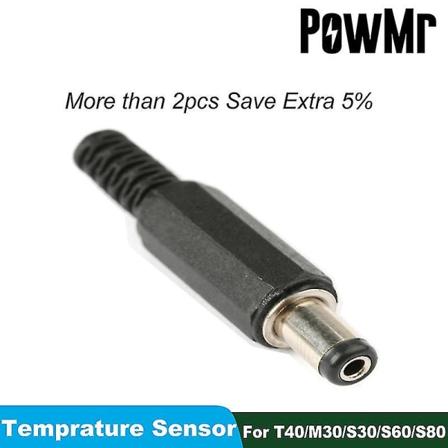 Powmr Termoskopgivare för T40 T30 T20 T10 M30 S30 S60 S80 Cm3024z Cm3048 Cm6024 Cm5024 Cm6048 Cm5048 Temperatursensor