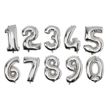 Ballong Siffror 75cm silver siffra 7