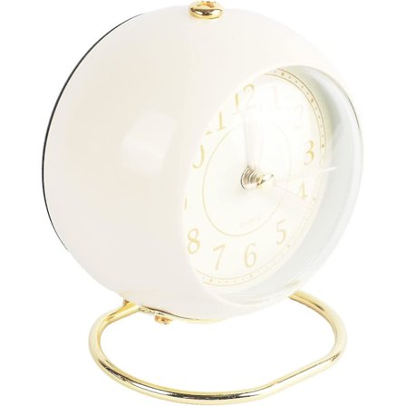 Analogt vækkeur Stille, Ingen Tikken, Metal, Batteridrevet, Simpel og Vintage