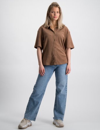 Grunt Daisy Towelling Shirt Brun Topper/Bluser Jente - Kids Brand Store