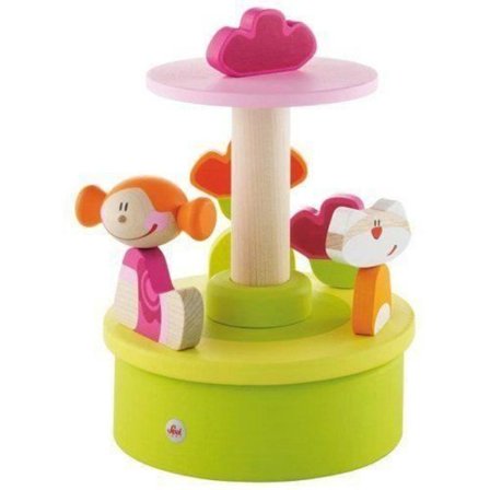 First Age Toy - TRUDI - Katy Cat - Carousel Music Box - Grön - Mixad - Från 3 år