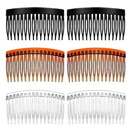 6 st Hårfästen Glidande Sköldpadda Rak Hårfästen Klar Rak Sidor Hårfästen 8,5 cm Hårsidor Fästen Set