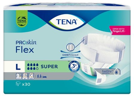 TENA Inkoskydd Flex Super L 30/fp - Lyreco - Sjukvård och omsorg - Diagnos och behandling - Inkontinensskydd