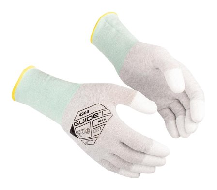 Guide Gloves 4202 Hanske nylon, ESD, antistatisk, touch 7, Klær