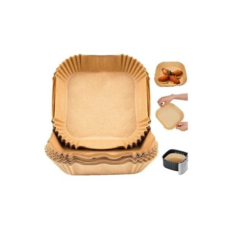 Emerio airfryer-leivinpaperia, 50 kpl 23x23 cm - Suuri