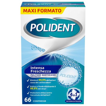 Polident Intensa Freschezza Pulitore Protesi Dentale 4 in 1 66
