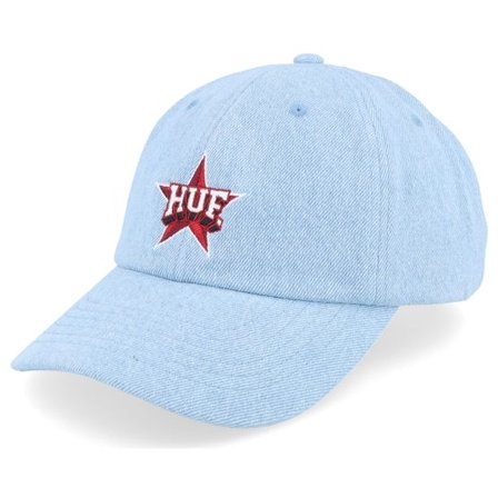 HUF - Blå unconstructed Keps - All Star 6 Panel Cv Hat Light Blue Dad Cap @ Hatstore