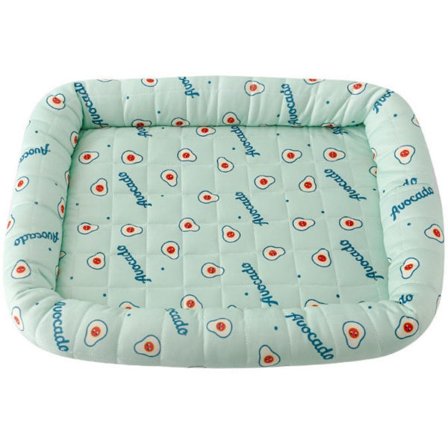 Kølemåtte til kæledyr, sommer køletæppe, køleseng til katte, selvkølende måtte, vaskbar kølemåtte, egnet til katte, hunde, grøn avocado L (68x50cm)