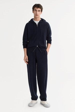 Soft Goat - Men's Pants - Men cashmere pants - S - Navy