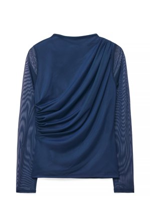 NA-KD Haut drapé en tulle - - Bleu - L