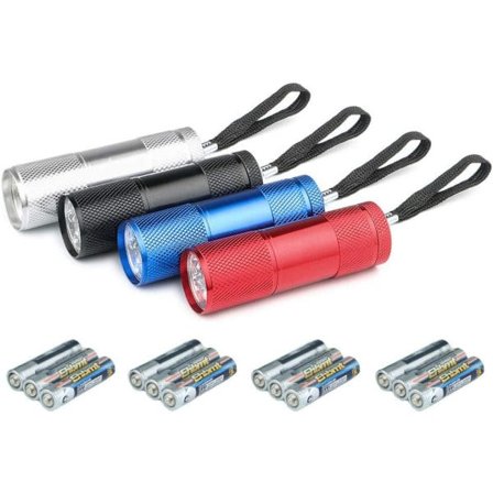 IC NOE LED-ficklampa med 12 batterier, LED-handlampa