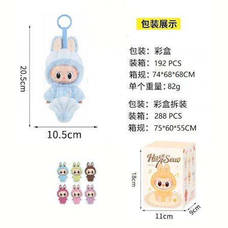 Grenseoverskridende limited edition 8-tommers Lubbub Milan high-end utseende gummidukke plysj leketøy ny gave leketøy