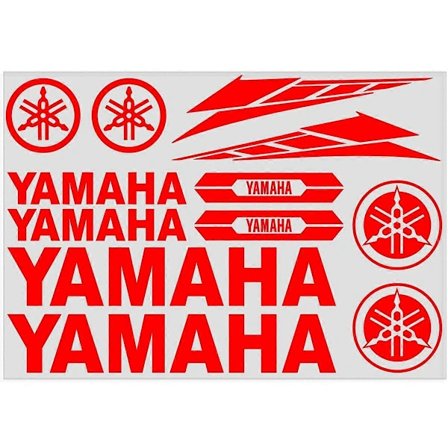 För YAMAHA Motorcykel Dekal Logo Tank Klistermärke Kit Fordonsfoliering - FÄRG: Vit