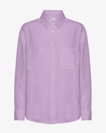 Linen Oversized Shirt - Soft Lavender