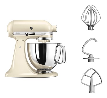 KitchenAid Artisan 5KSM125EAC - kjøkkenmaskin - 300 W - kremfarget