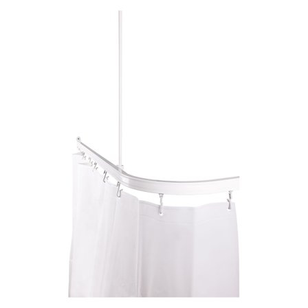 WatWin Robust Project Gardinskinne 90 × 170 cm Hvid, Badeværelse