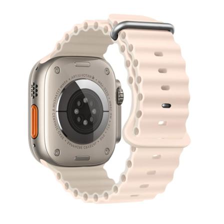 Ocean rem F?r Apple Watch Ultra 2 rem 49mm 45mm 44mm 40mm 41mm 42mm 49 mm silikone armbånd iWatch serie 9 7 6 3 se 8 pink Sand-Antique Y