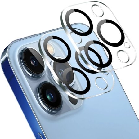 [2-Pack] iPhone 13 Pro Max linsebeskytter i hærdet glas - beskyttelse til kamera, anti-ridsebestandig