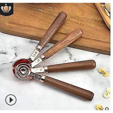 Kjøkkenmåleskjesett 4 stk Rustfritt Stål