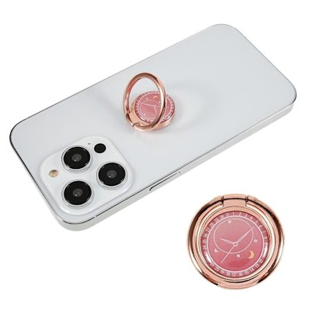 Ringholder for smarttelefon i kompass-stil - Lys Rød