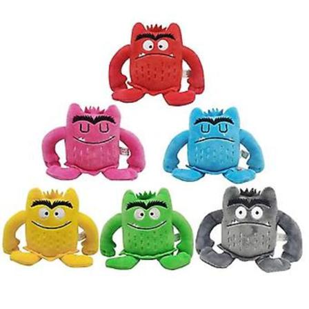 6 Stilar Nya 15cm Färgmonster Känsla Plyschleksaker För Barn Presenter Färgmonster Plushie Julgåva Med Tagg (Grå)