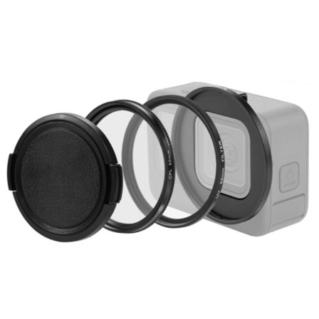 52mm CPL + UV-linsfilter med adapterring för GoPro HERO12 Black /11 Black Mini /10 Black /9 Black