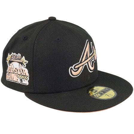 New Era - MLB Schwarz fitted Cap - Atlanta Braves Echo 59FIFTY Black/Peach Fitted @ Hatstore