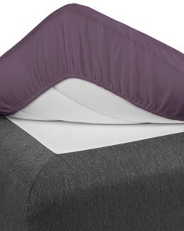 Dra-på- lakan 100% bomull Syrénlila - 90x200 cm - Borganäs of Sweden