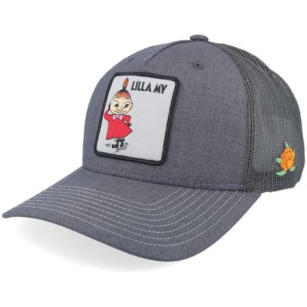 SQRTN - Grå trucker Caps - Little My Patch Dark Grey Trucker @ Hatstore