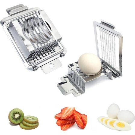 Æggedeler - Multifunktionel æggedeler - Rustfrit stål - Champignondeler - Tåler opvaskemaskine