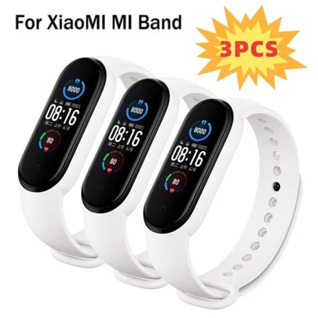 3 kpl Rannekkeita Mi Band 7 6 5 4 3 -rannekkeeseen Xiaomi Mi Band -rannekkeelle Silikoninen urheiluranneke Älykellotarvikkeiden vaihto
