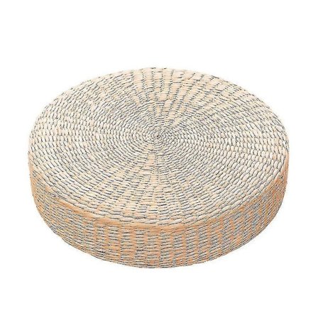 45 cm Yoga Måtter Rund Puf Gulvpude Hynde Halm Meditation Fortykkelse Blød Yogaudstyr
