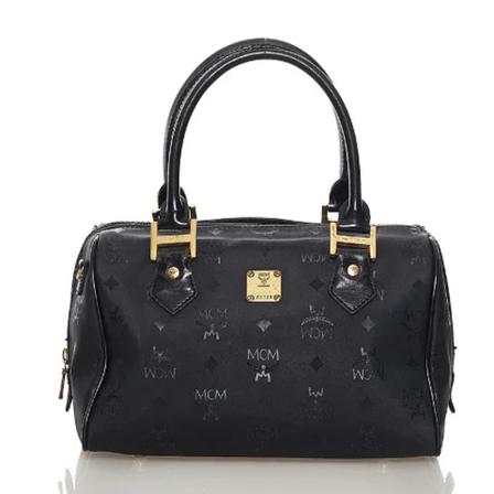 MCM Pre-owned, Pre-owned Handbag Zwart, Dames, Maat:ONE Size,Canvas