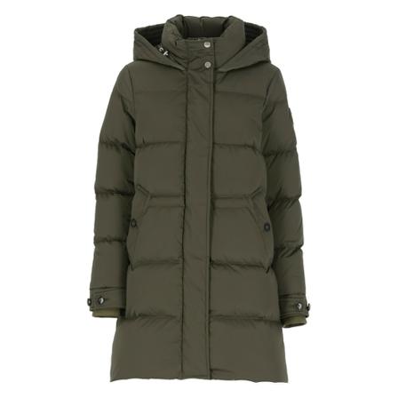 Woolrich, Hooded Down Jacket Groen, Dames, Maat:L
