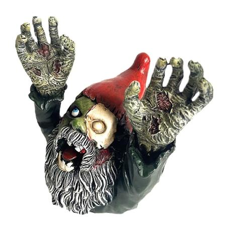 Zombie-gnomer Statue Kompatibel Med Have-Scary Gnome Dwarf Ornamenter