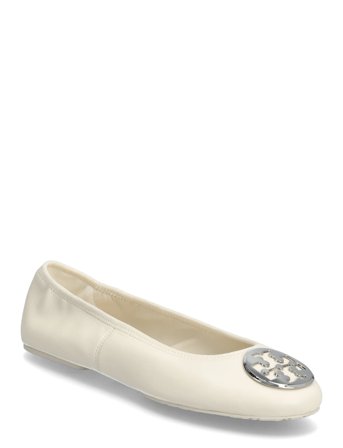 Tory Burch Reva Travel Ballet - Cream - 41.5